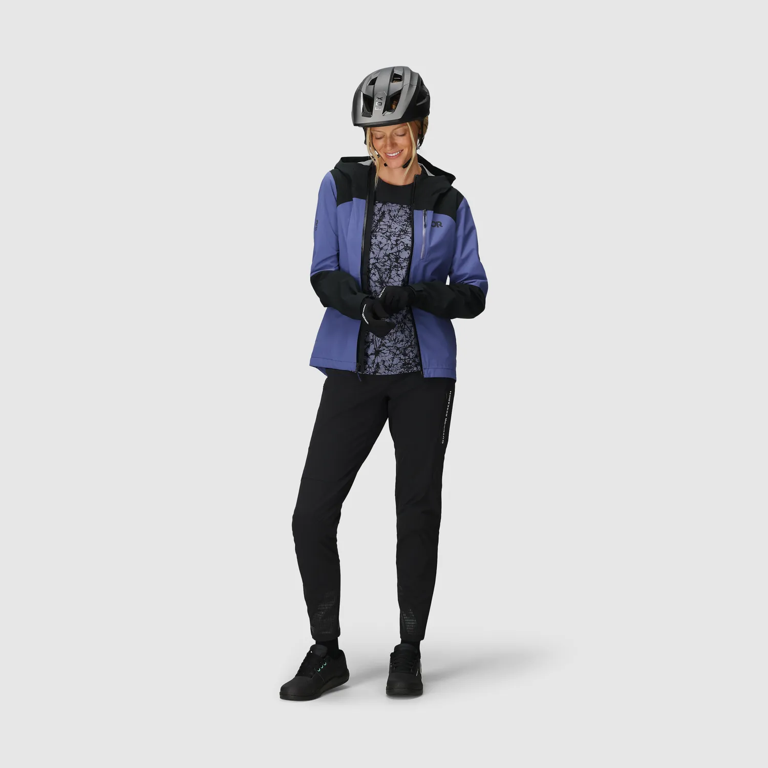 Outdoor Research Freewheel MTB Stretch Rain Jacket regnjakke Galactic/Black