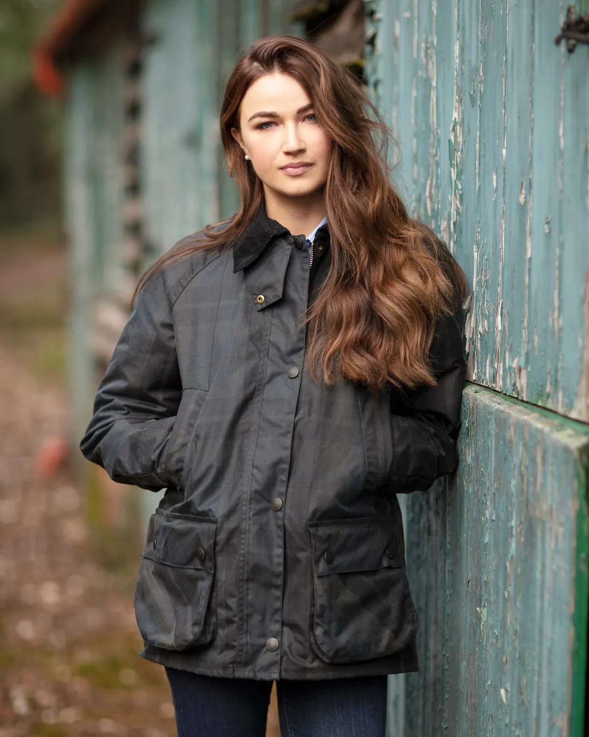 John Partridge Landowner Ladies Landowner Wax Walking Jacket voksjakke Dundee Check