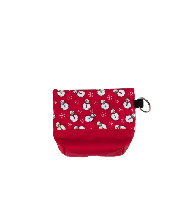 John Partridge Dog Christmas Treat Pouch Snowman godbitveske