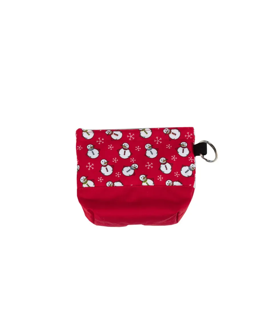John Partridge Dog Christmas Treat Pouch Snowman godbitveske