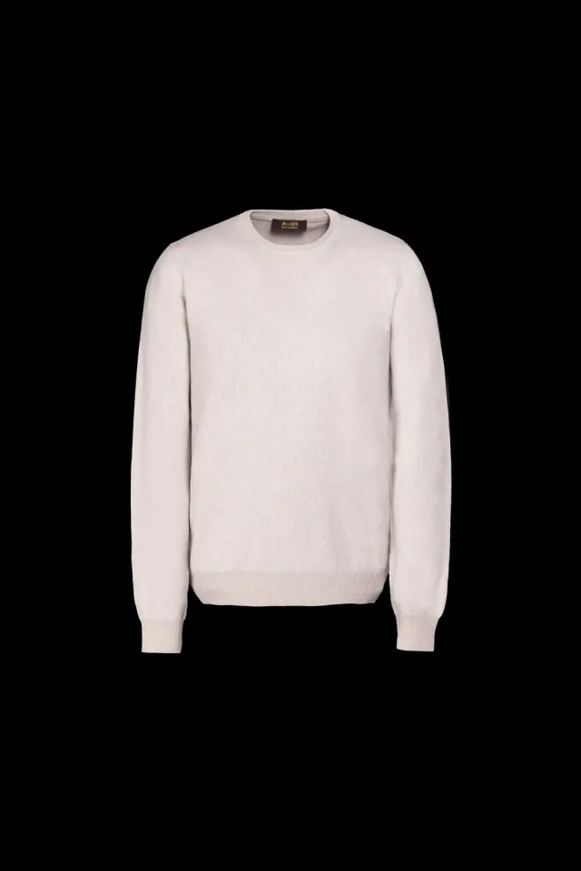 Moorer Orvieto-BC genser Naturale babycashmere rund hals