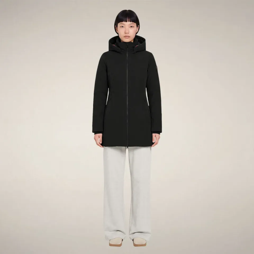 Save The Duck Ashley kåpe dame svart slim fit Plumtech