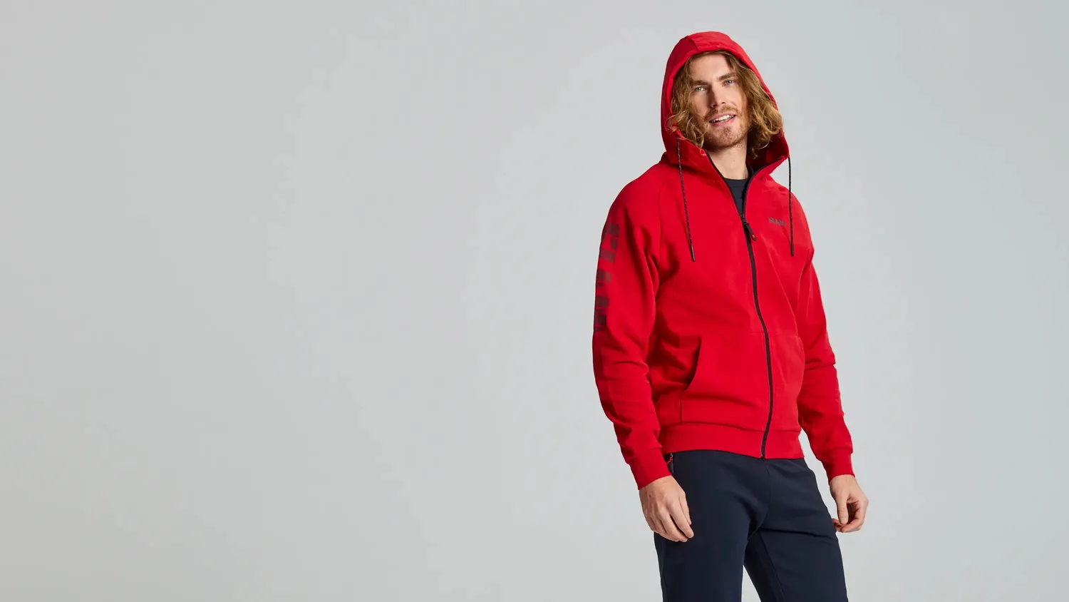 Slam Logo FZ Hoodie hettejakke herre Real Red