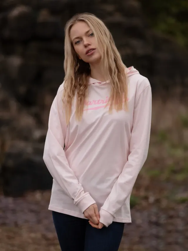 John Partridge Hooded Sweatshirt hettegenser rosa S–2XL økologisk bomull