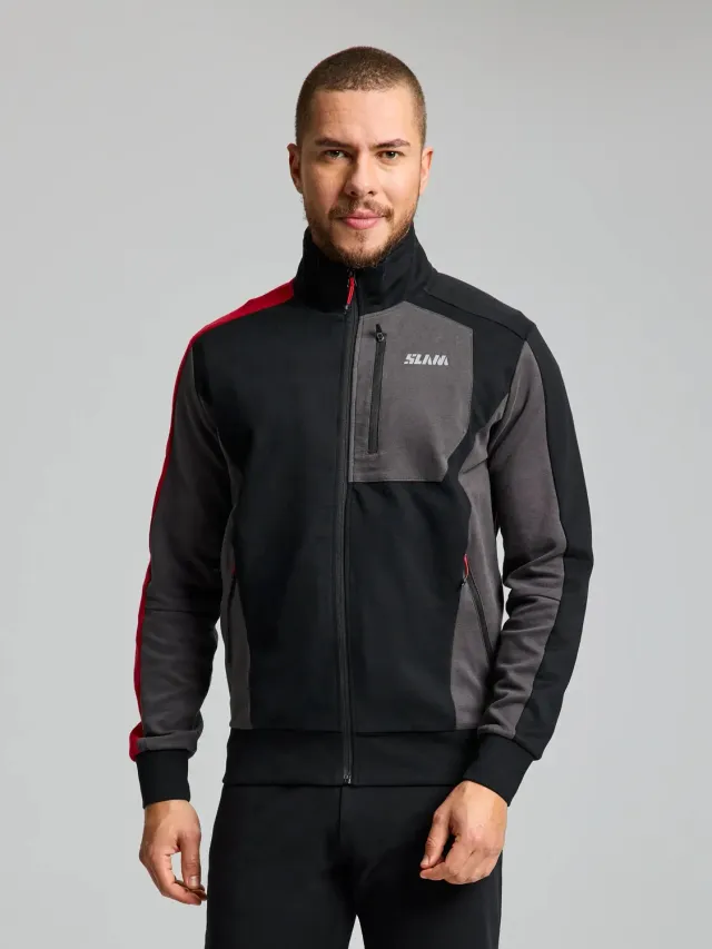 Slam Deck FZ Sweater genser herre mørk marineblå glidelås