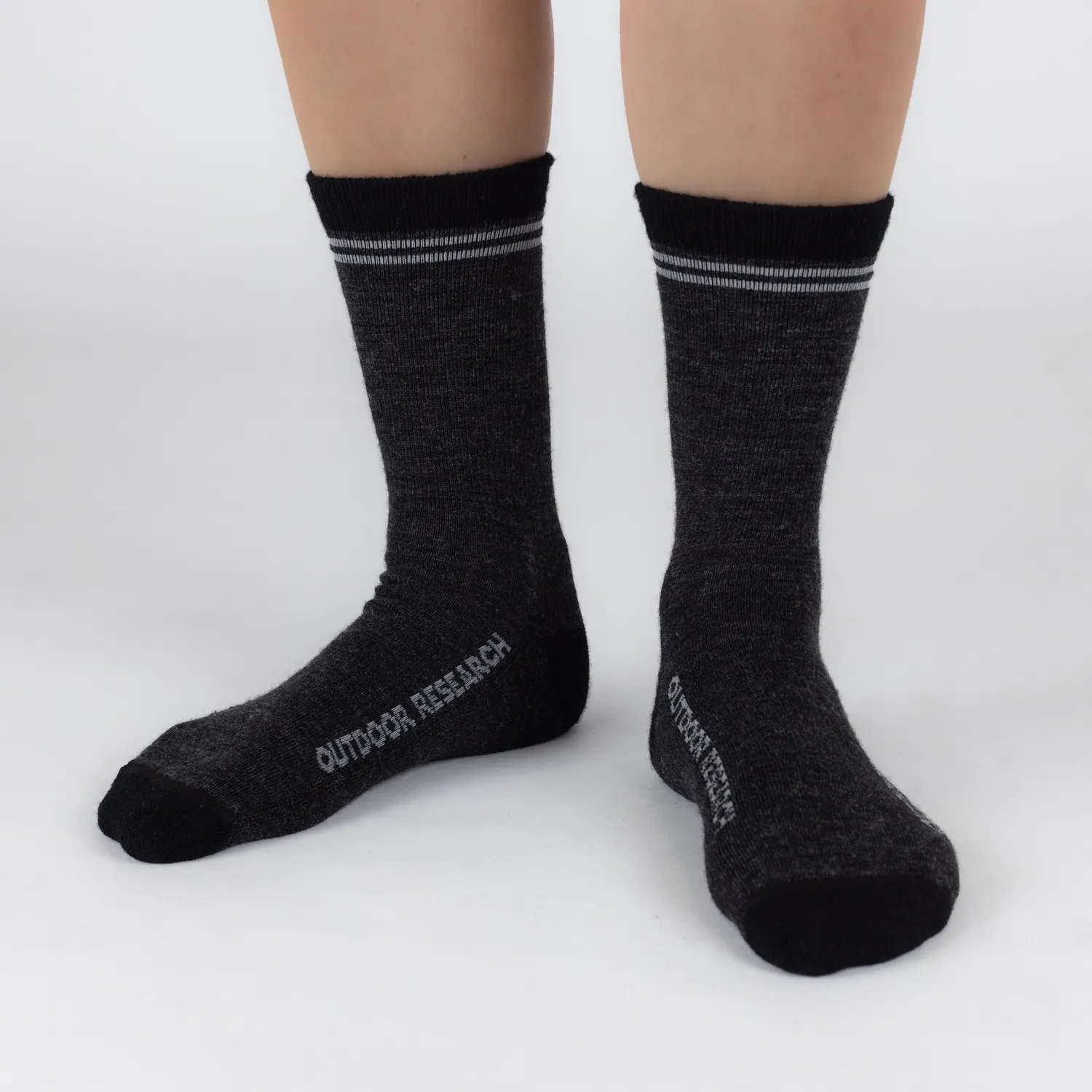 Outdoor Research Lightweight Hiking Crew Socks tursokker Storm merinoblanding