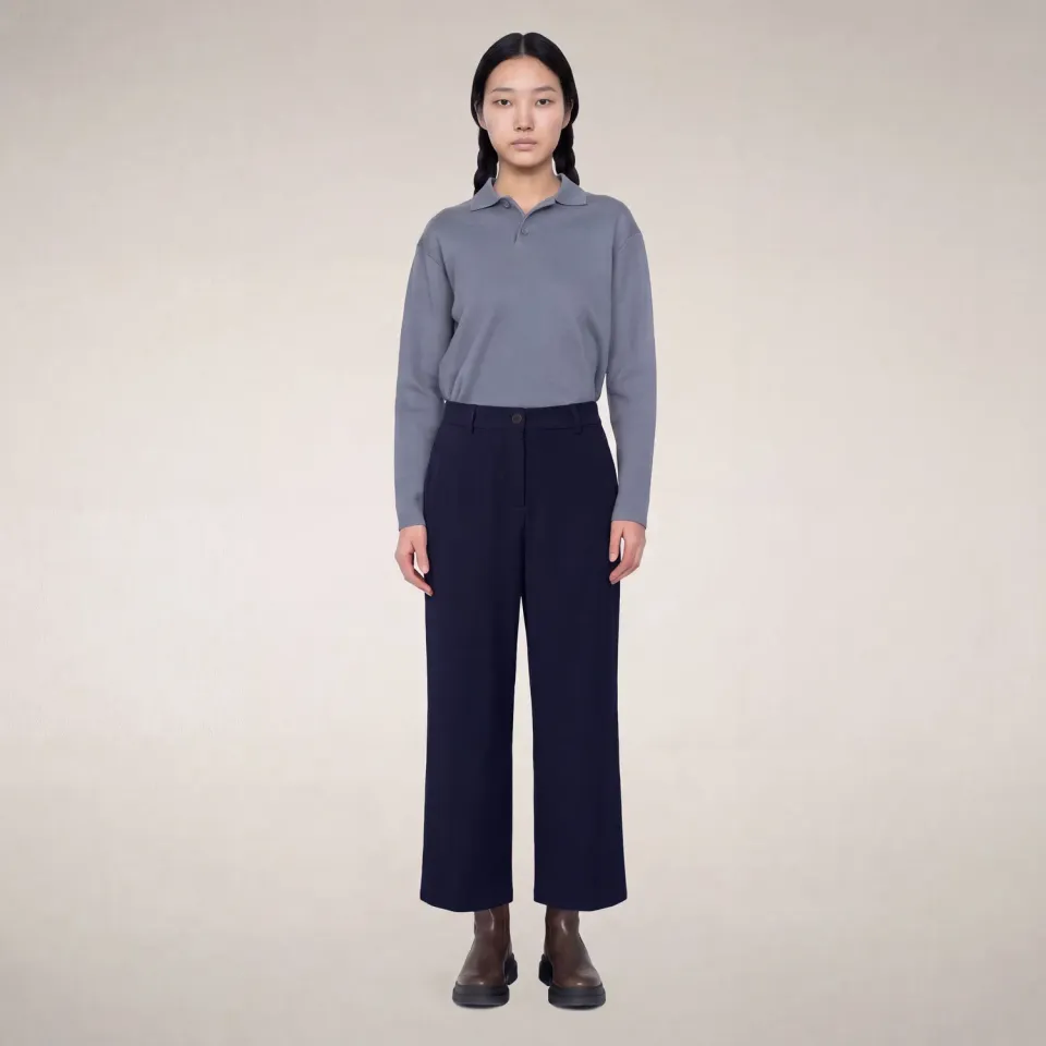 Save The Duck Gita chinos dame, Navy Blue – elastisk midje