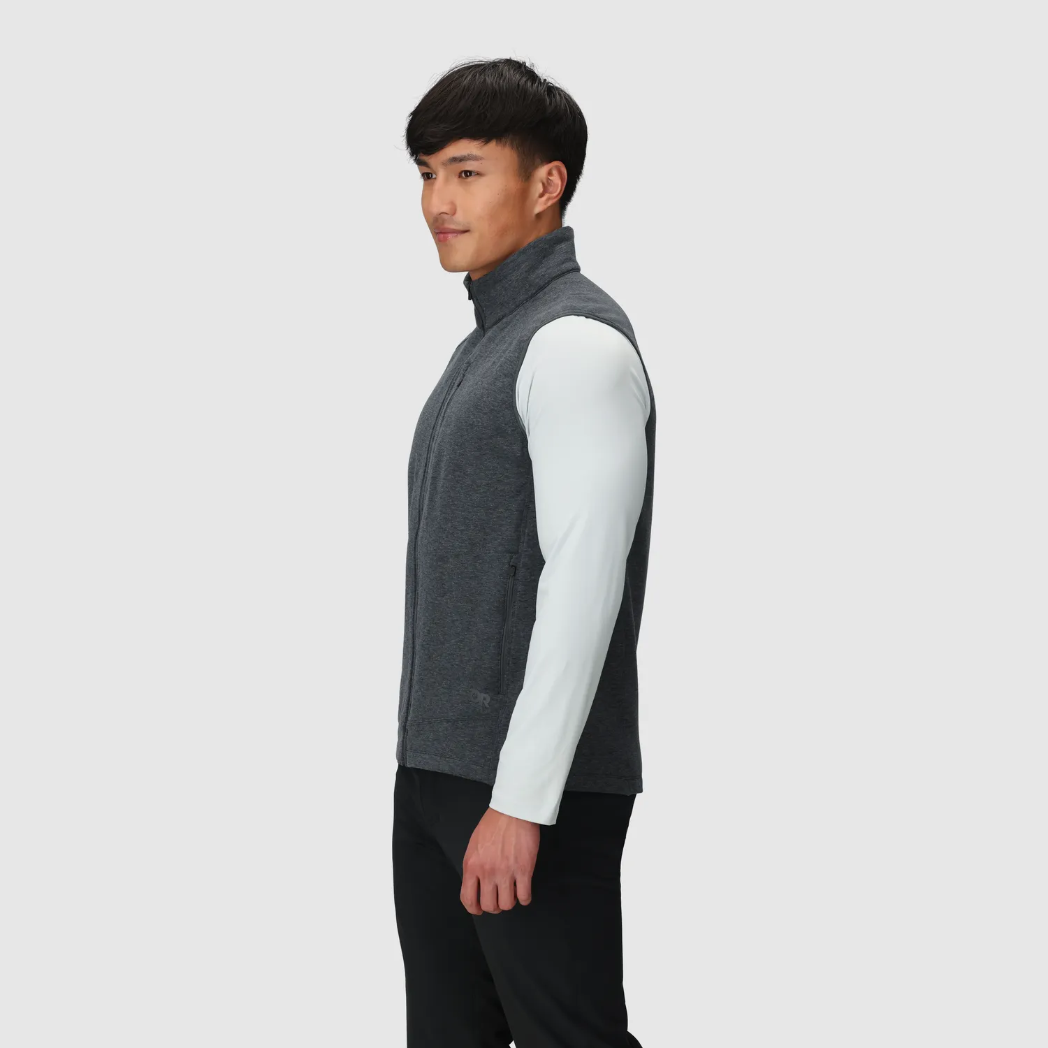Outdoor Research Crescent Fleece Vest fleecevest Storm Heather
