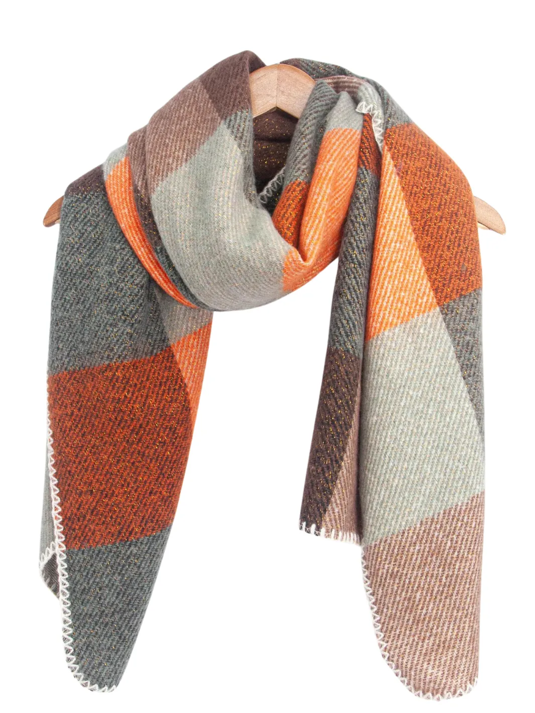 John Partridge Heavyweight Scarf skjerf Burnt Orange viskose