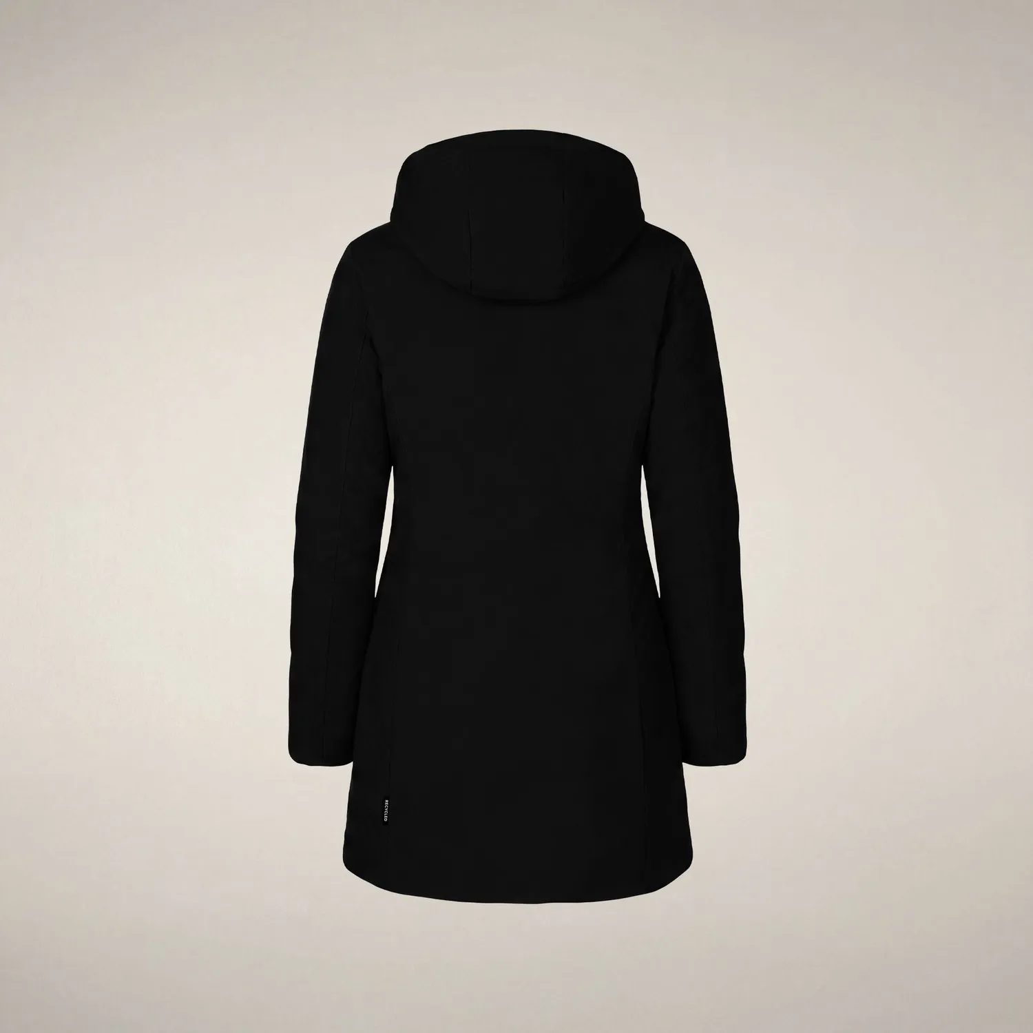 Save The Duck Rachel parkas dame svart slim fit resirkulert Plumtech