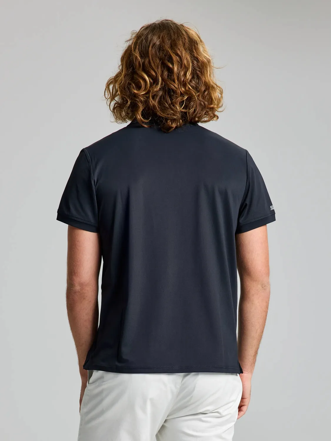 Slam Tech Piqué Polo SS poloskjorte Dark Navy herre UV 50+