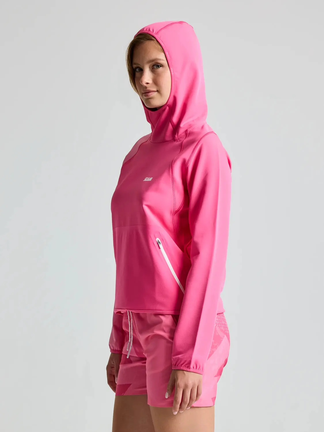 Slam Foil WS Tech Hoodie teknisk hettegenser dame mørk marineblå