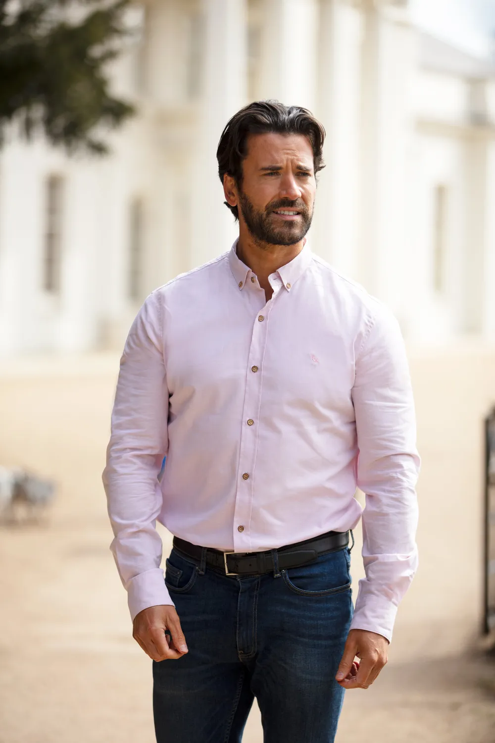 John Partridge Ridware Chambray Shirt skjorte Light Pink bomull
