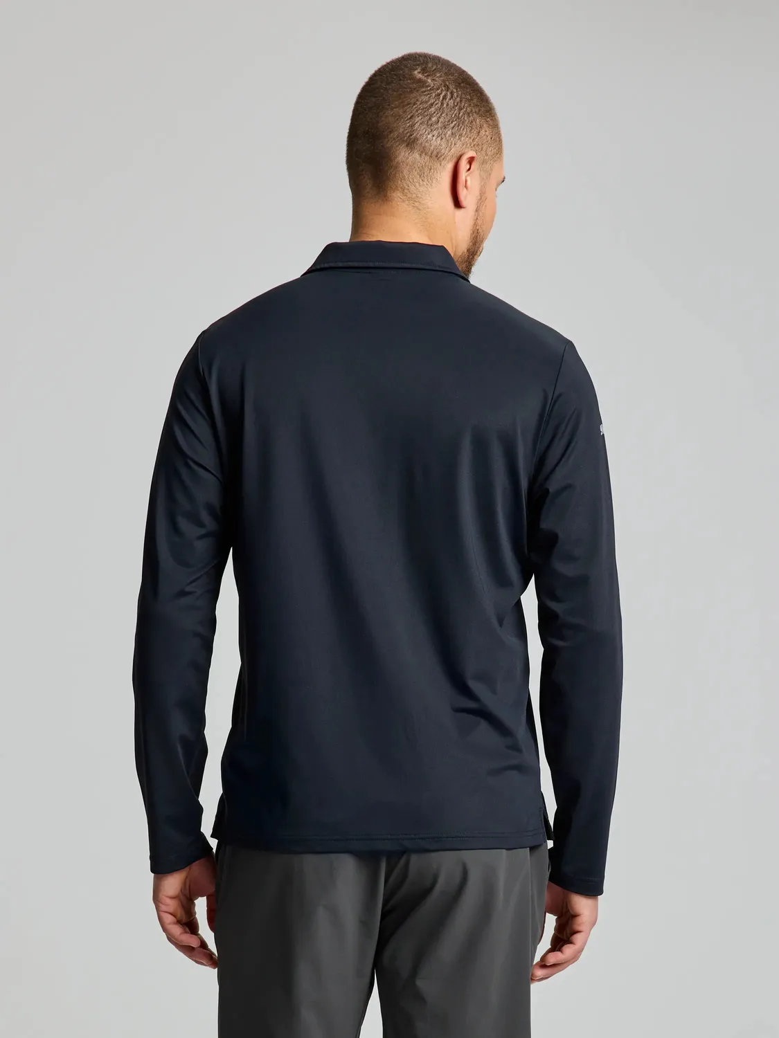Slam Tech Piqué Polo LS poloskjorte hvit UV-beskyttelse