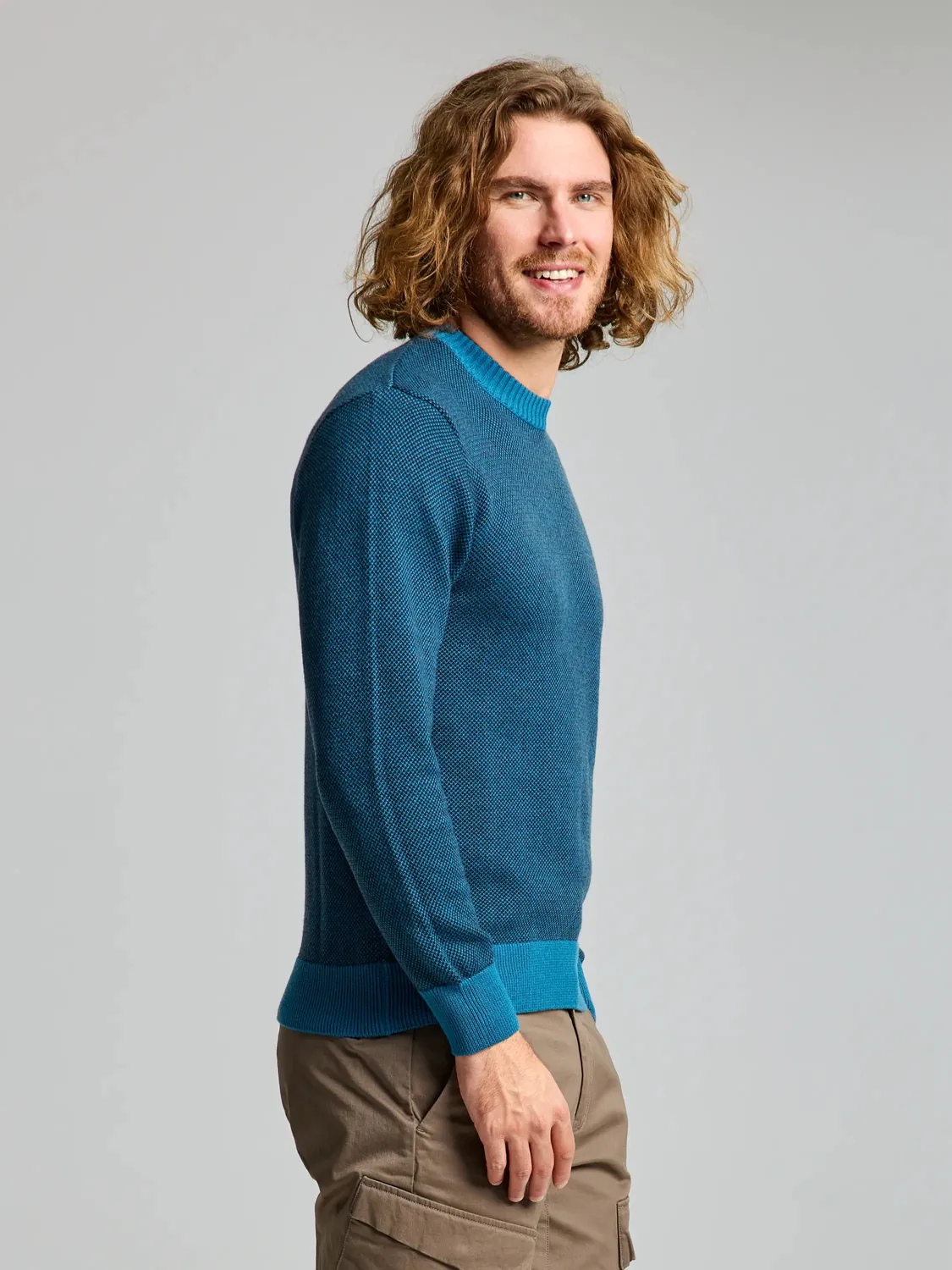 Slam Rudra Jumper genser herre, melert bomull og ull