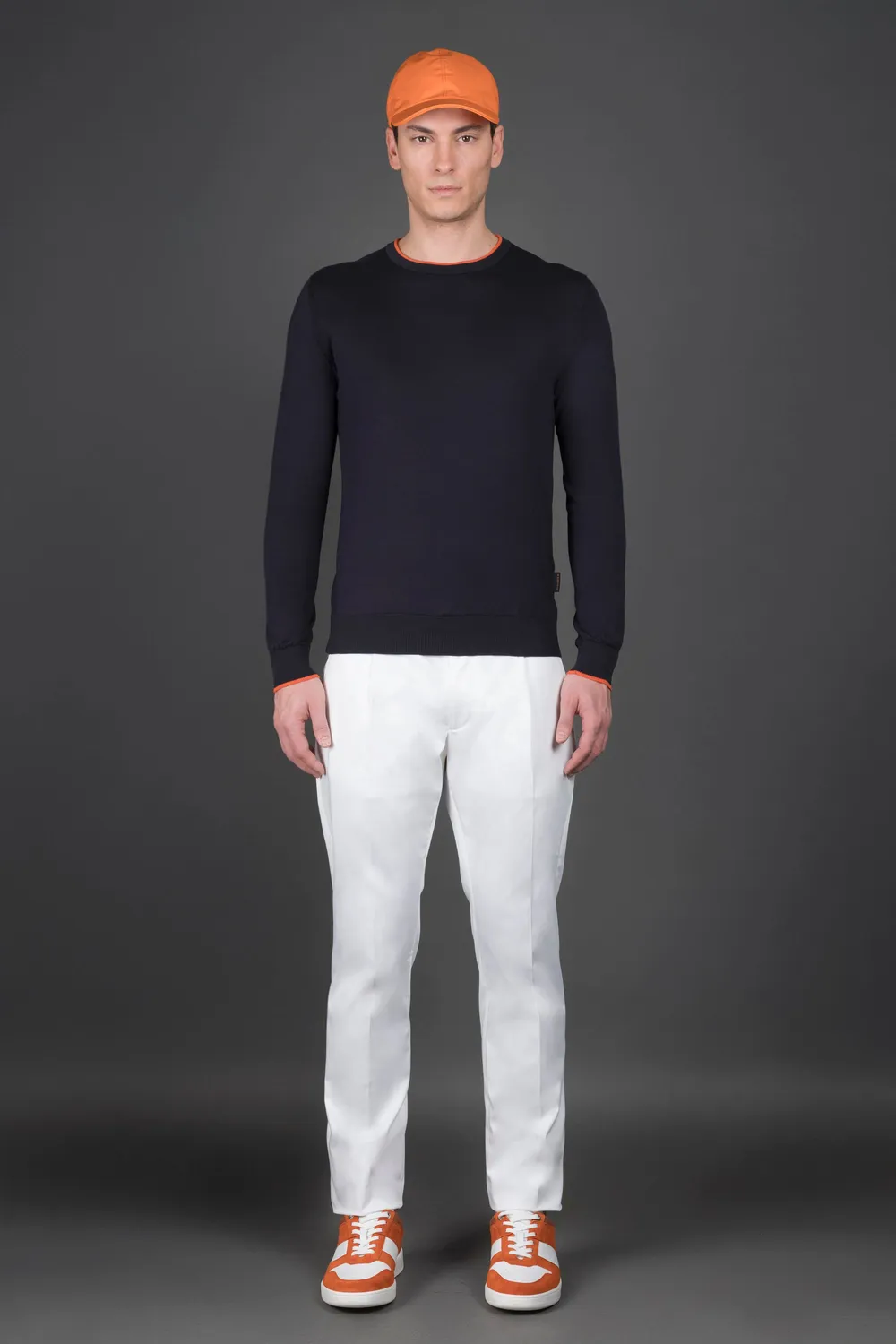 Moorer ARZAGA-CSE golfgenser NAVY/ARANCIO