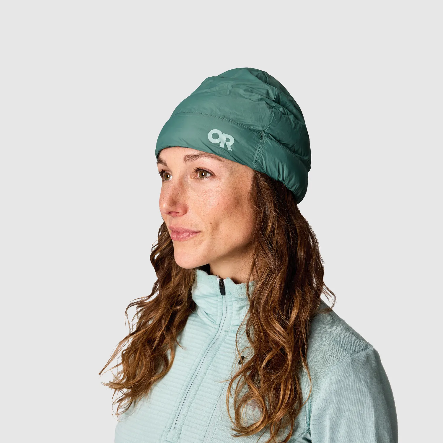 Outdoor Research Transcendent Down Beanie Malachite dunlue 800 fill