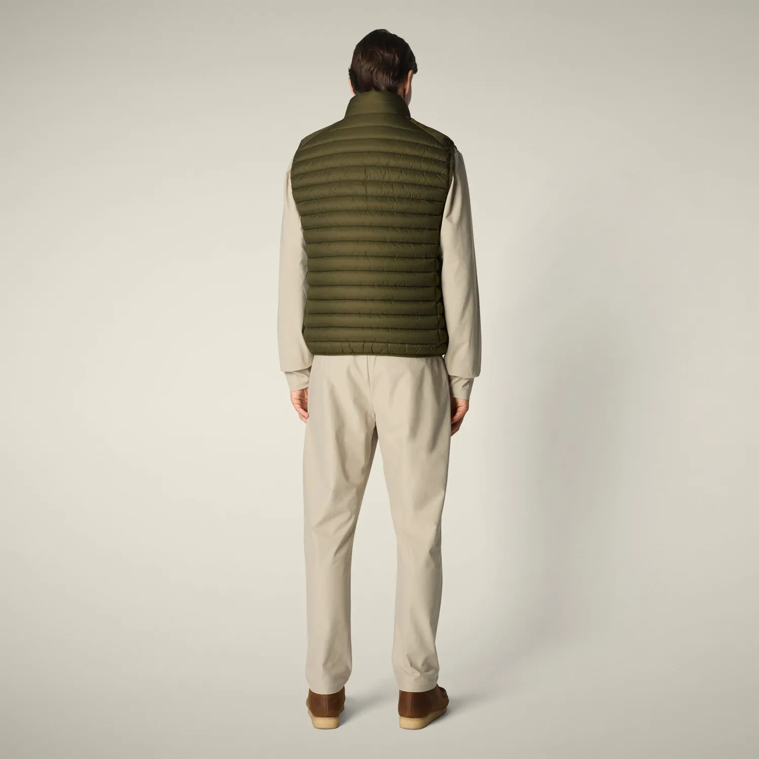 Save The Duck Icons Adam vest herre dusty olive lett