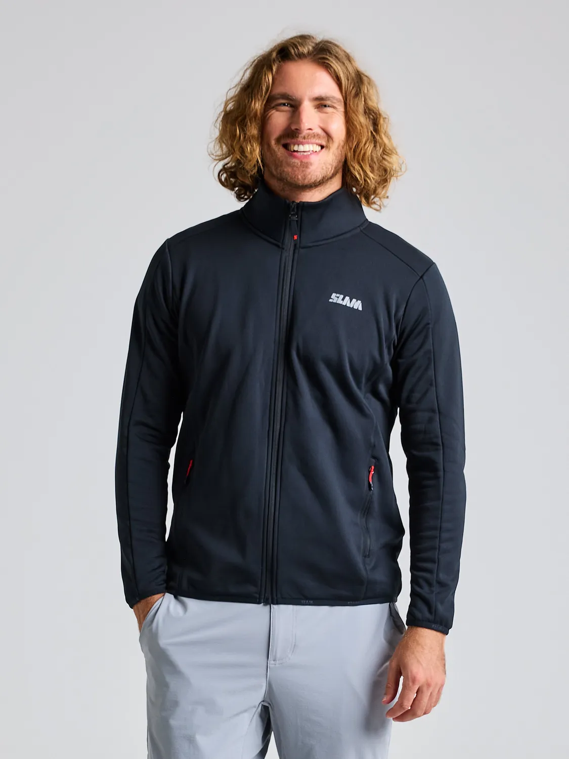 Slam ACT Fleece Powerstretch fleecejakke herre Black Ink