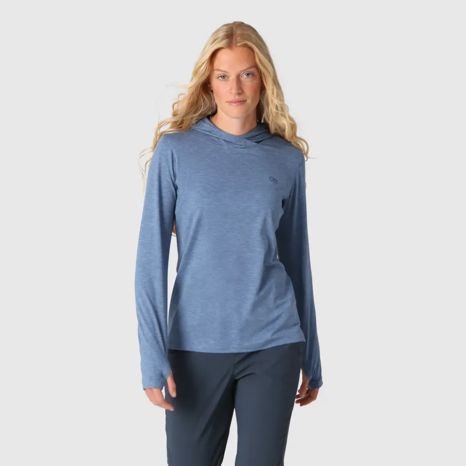 Outdoor Research ActiveIce Women's ActiveIce Spectrum Sun Hoodie hettegenser Ascent Blue Heather XS UPF 50+