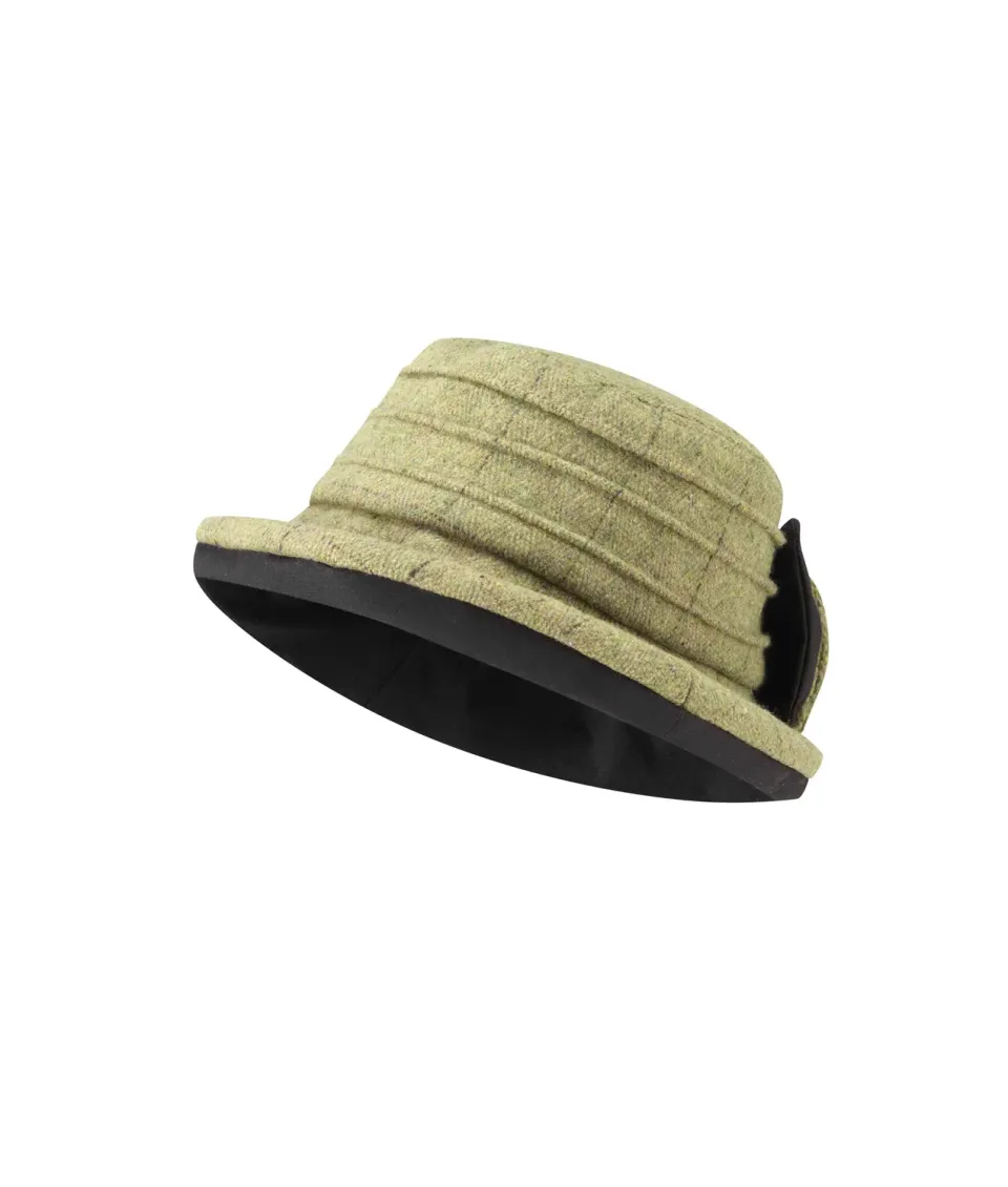 John Partridge Ladies Bow Hat hatt Sand Tweed – fôret