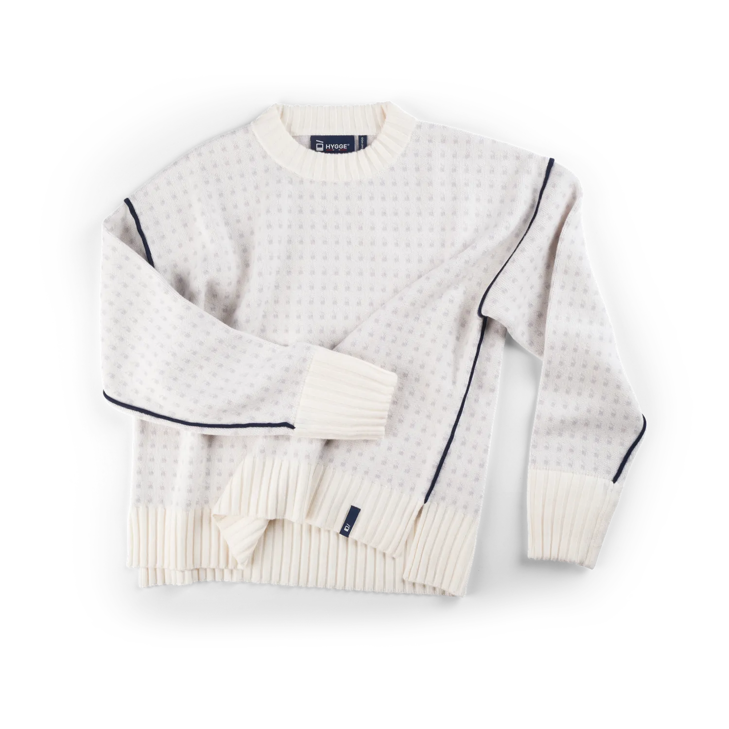 House of Hygge Heritage Merino genser dame hvit i 100 % merinoull