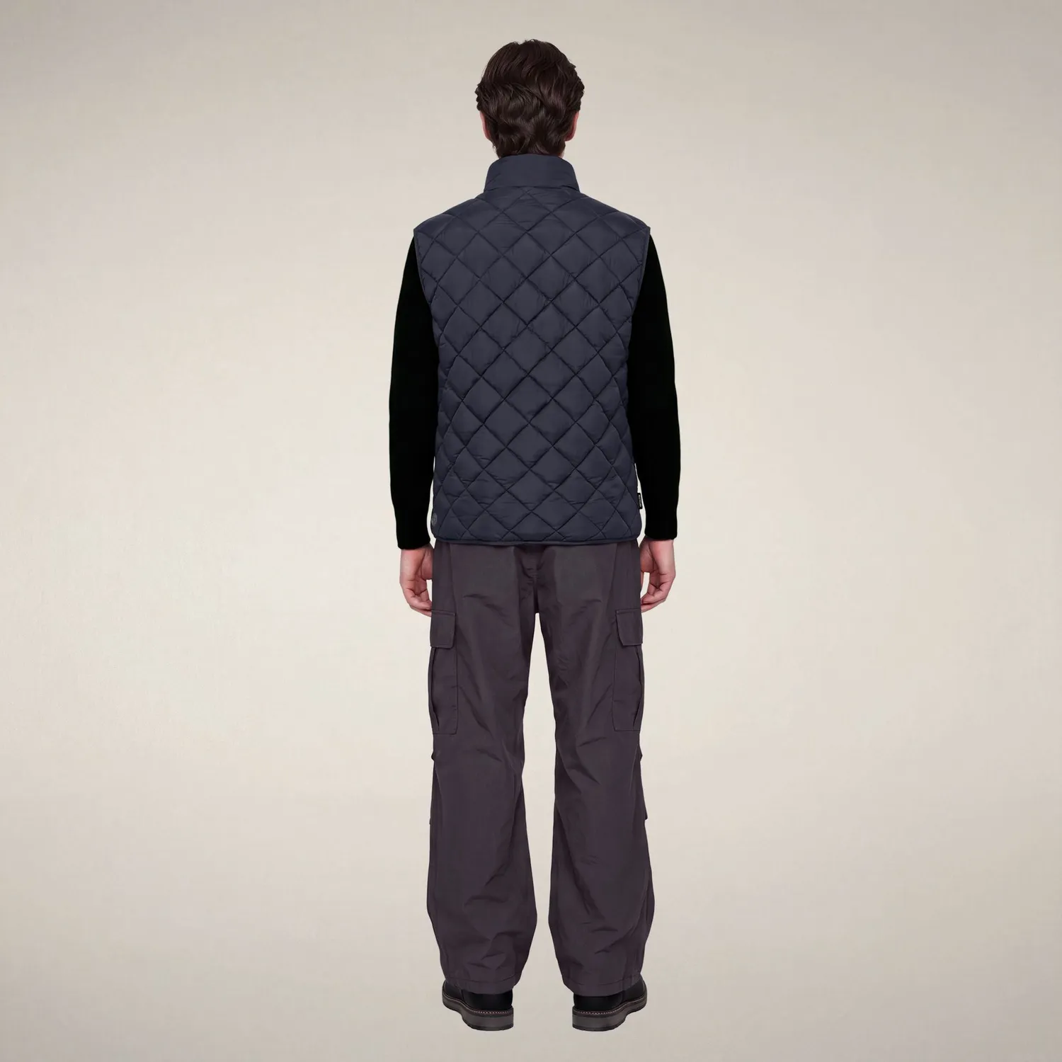 Save The Duck Fashion Fabrice boblevest herre blåsvart diamantquilt