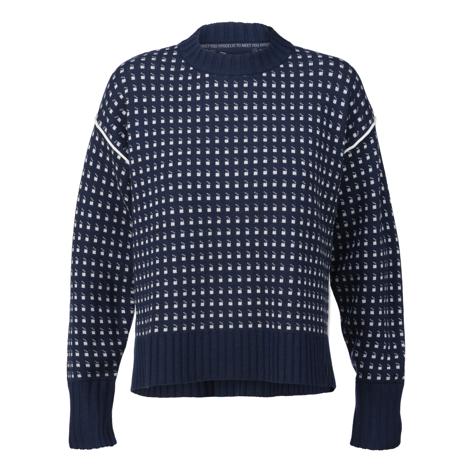 House of Hygge Heritage Merino genser dame hvit i 100 % merinoull
