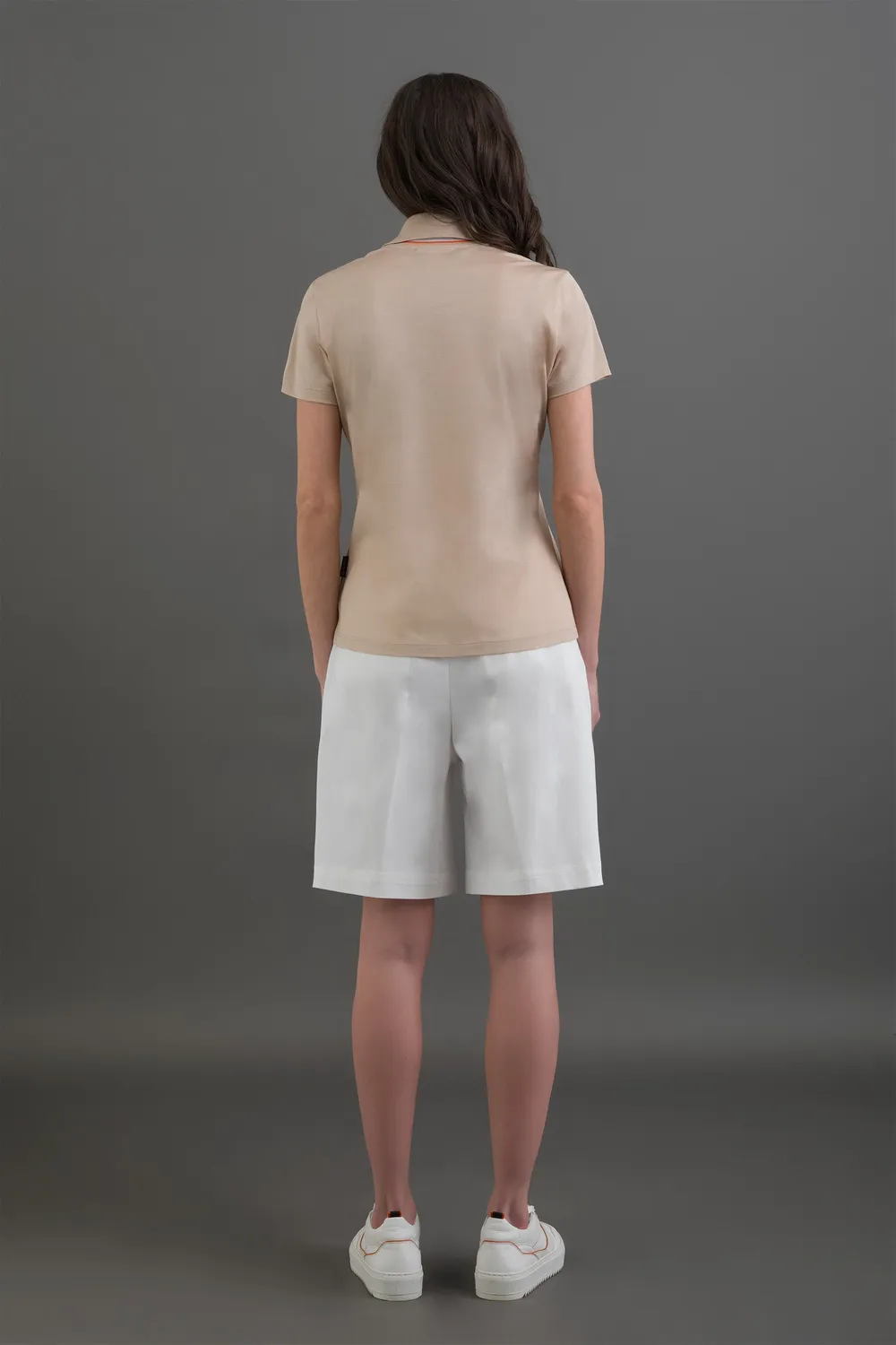 Moorer ESKER-JCG poloskjorte, beige/beige – kortermet
