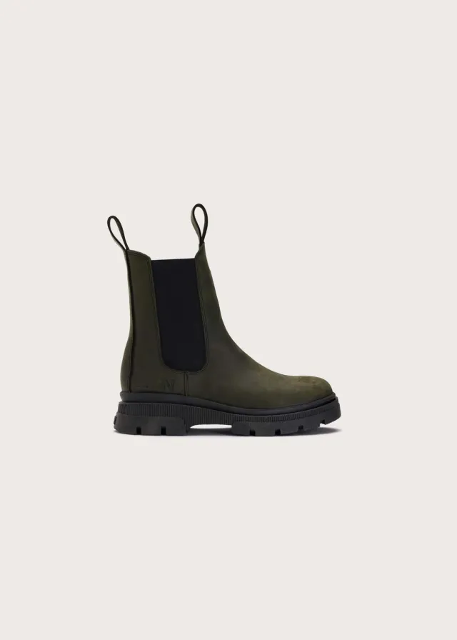 Brgn Chelsea Boot nubuckstøvlett Rosin Dark Green vanntett