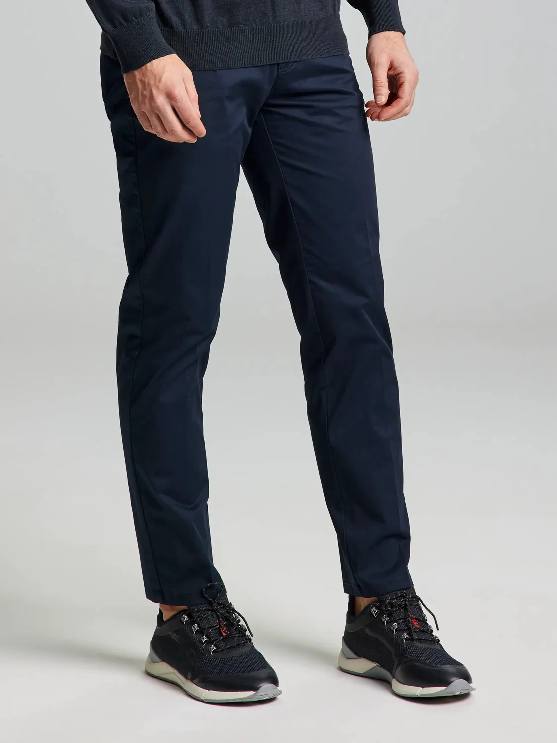 Slam Deck Light Chino bukse herre mørk marineblå stretch