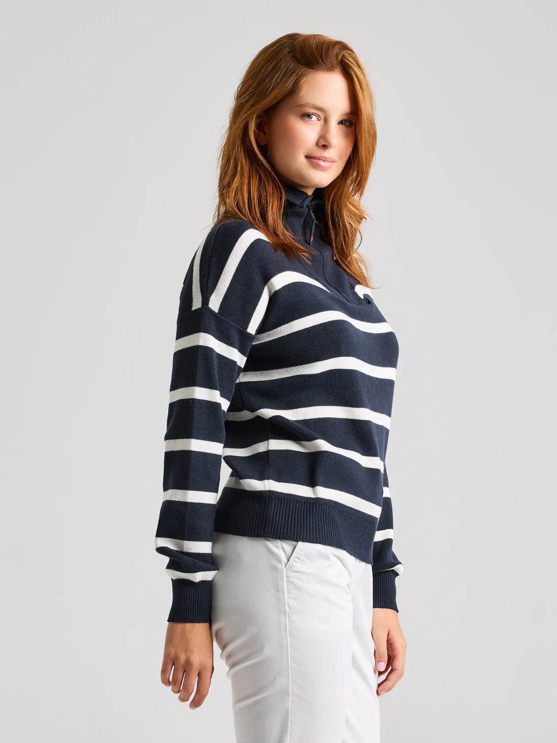 Slam WS Jumper Llyr genser White/Navy dame