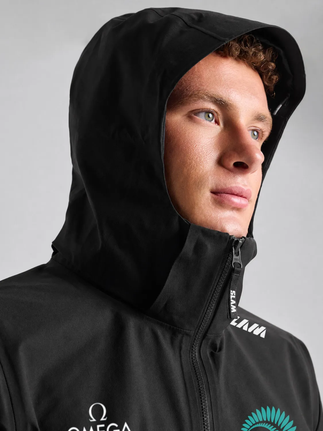 Slam ETNZ OD Hooded Jacket regnjakke svart hette