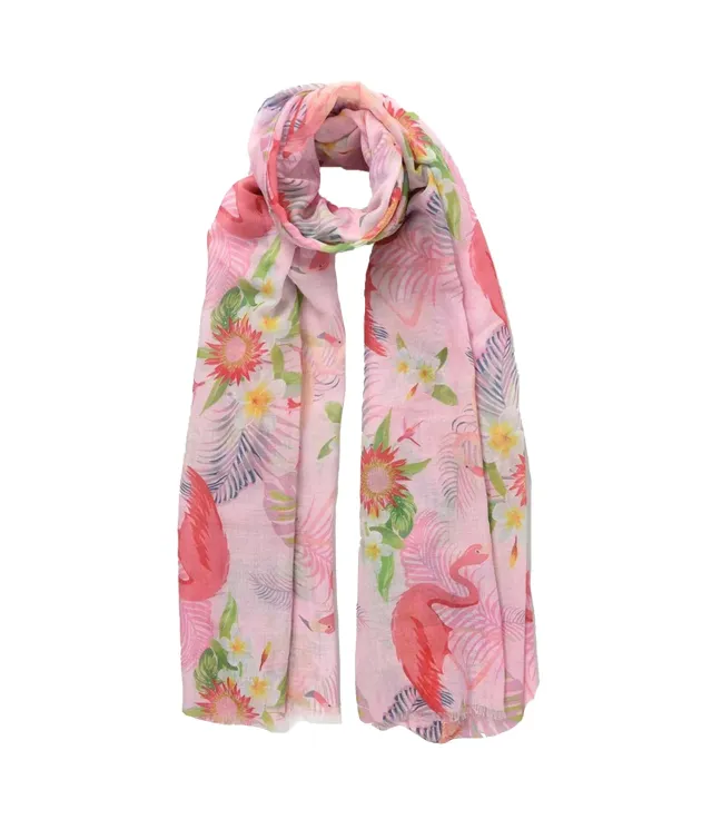 John Partridge Scarf skjerf rosa tropiske frangipani