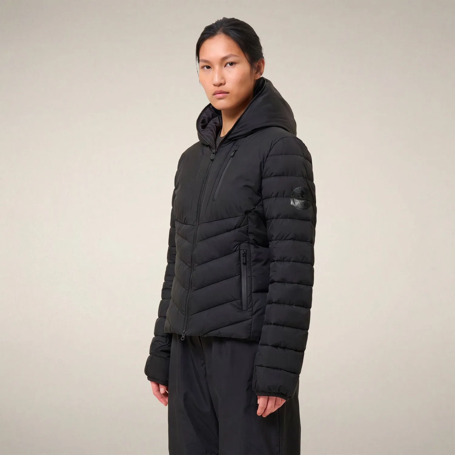 Save The Duck Pro-Tech Natasha jakke dame Black vann- og vindavvisende