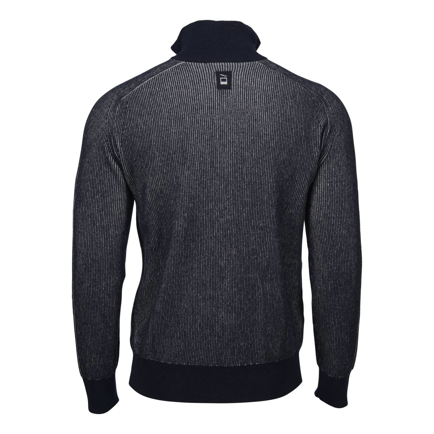 House of Hygge Men's Contrast Rib Half Zip ullgenser herre Navy S ull