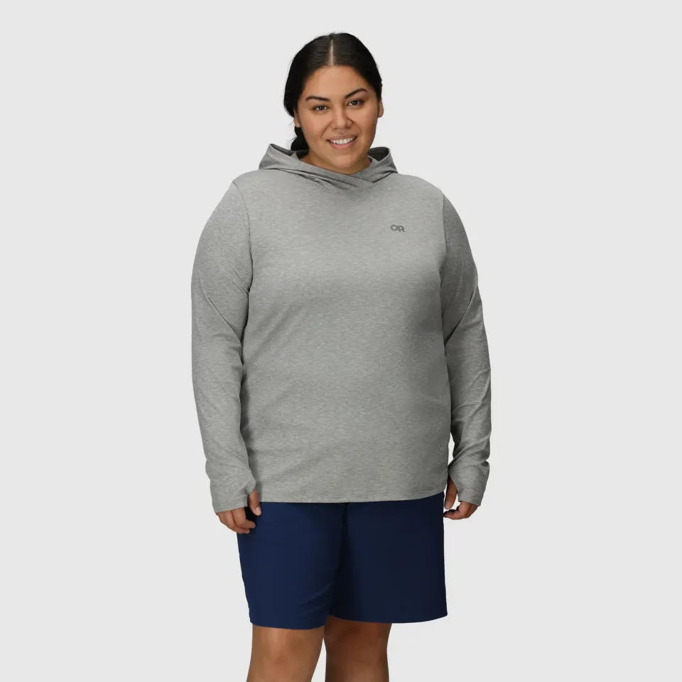 Outdoor Research ActiveIce Spectrum Sun Hoodie Plus solgenser Grey Heather Stardust 1X UPF 50+