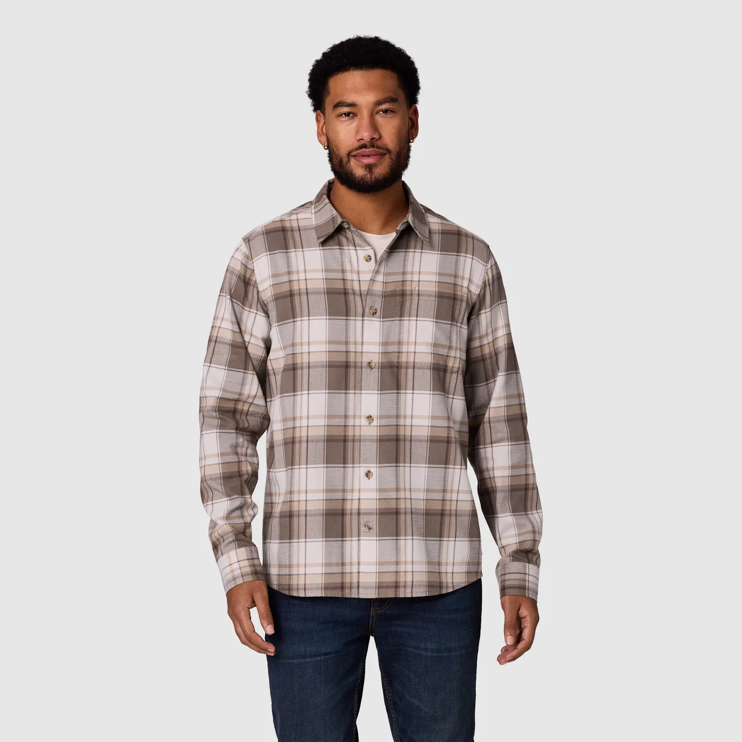 Outdoor Research Ravenna Flannel Shirt flanellskjorte Azurite Plaid UPF 40
