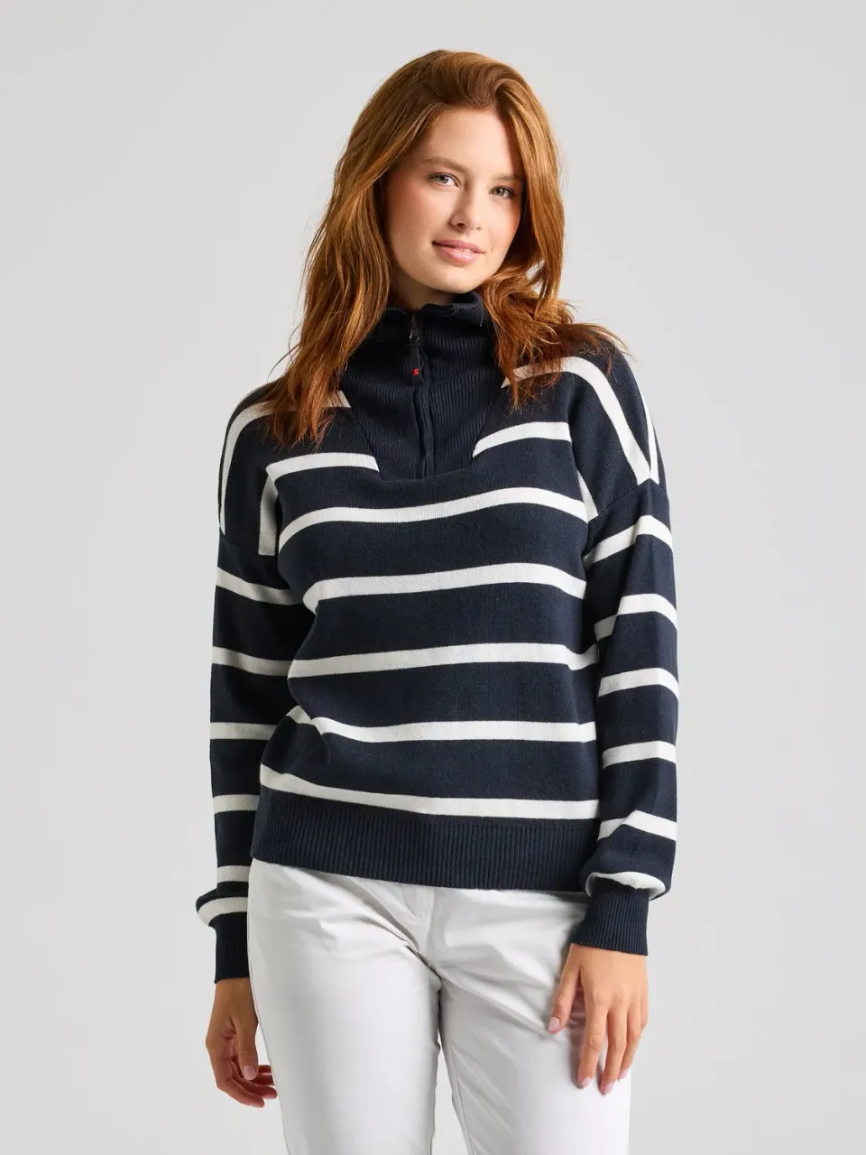 Slam WS Jumper Llyr genser White/Navy dame