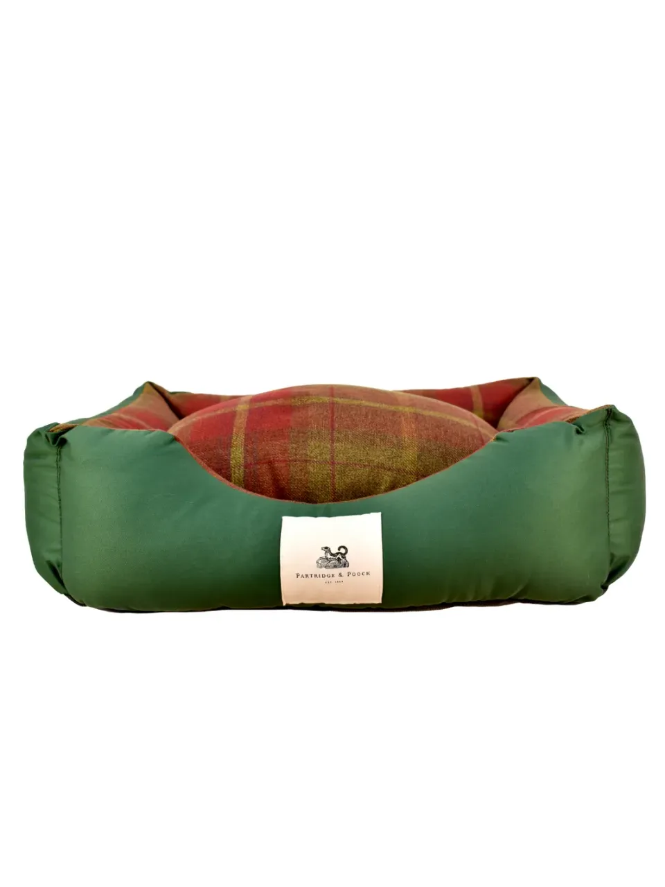 John Partridge Amherst 2 in 1 Dog bed hundeseng XS–M grønn rutet