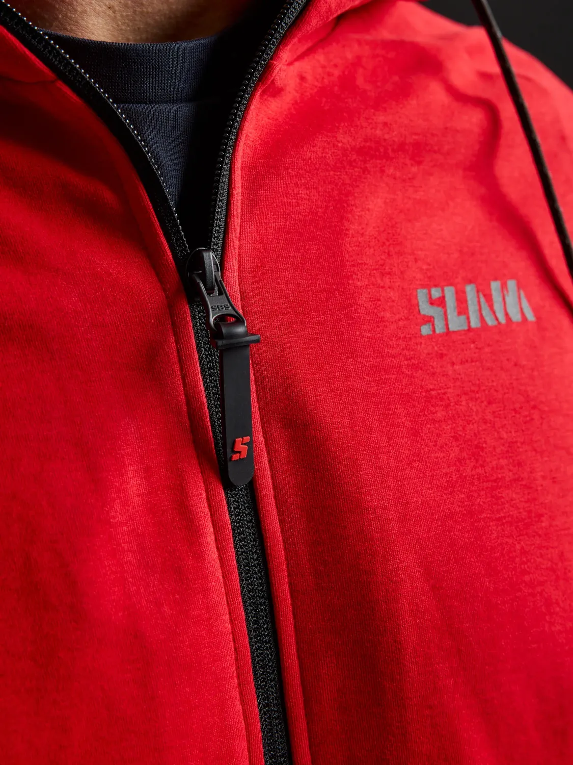 Slam Logo FZ Hoodie hettejakke herre Real Red