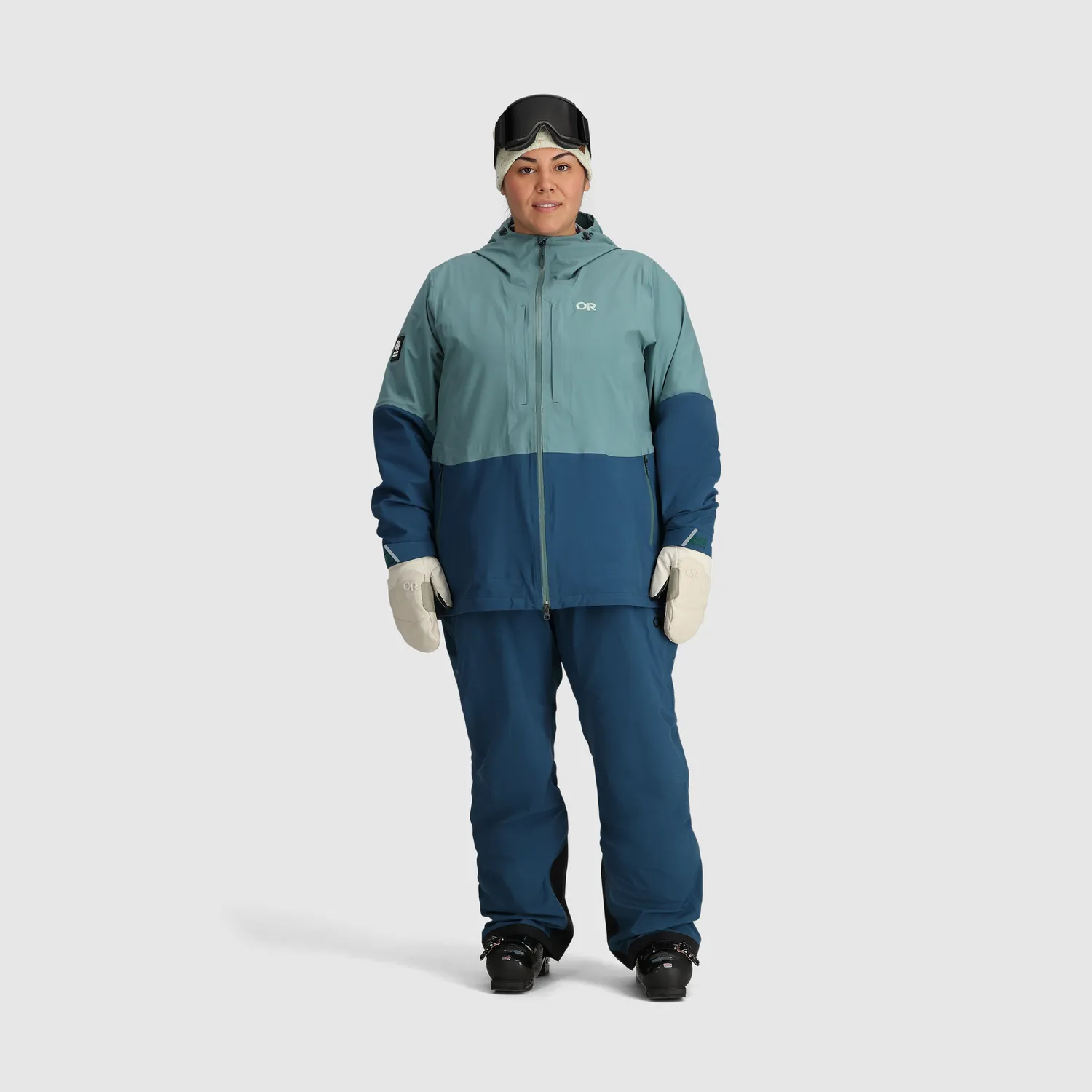 Outdoor Research Carbide Women's Carbide Bibs-Plus skibukse Smoky Quartz 1X Regular vanntett