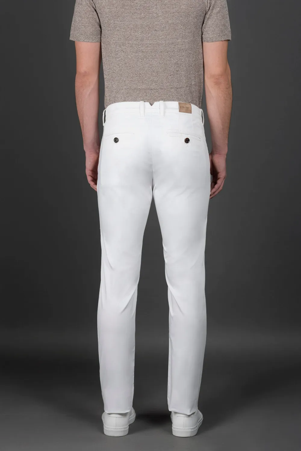 Mooer FILICUDI-KEL chinos, hvit/navy – stretchbomull