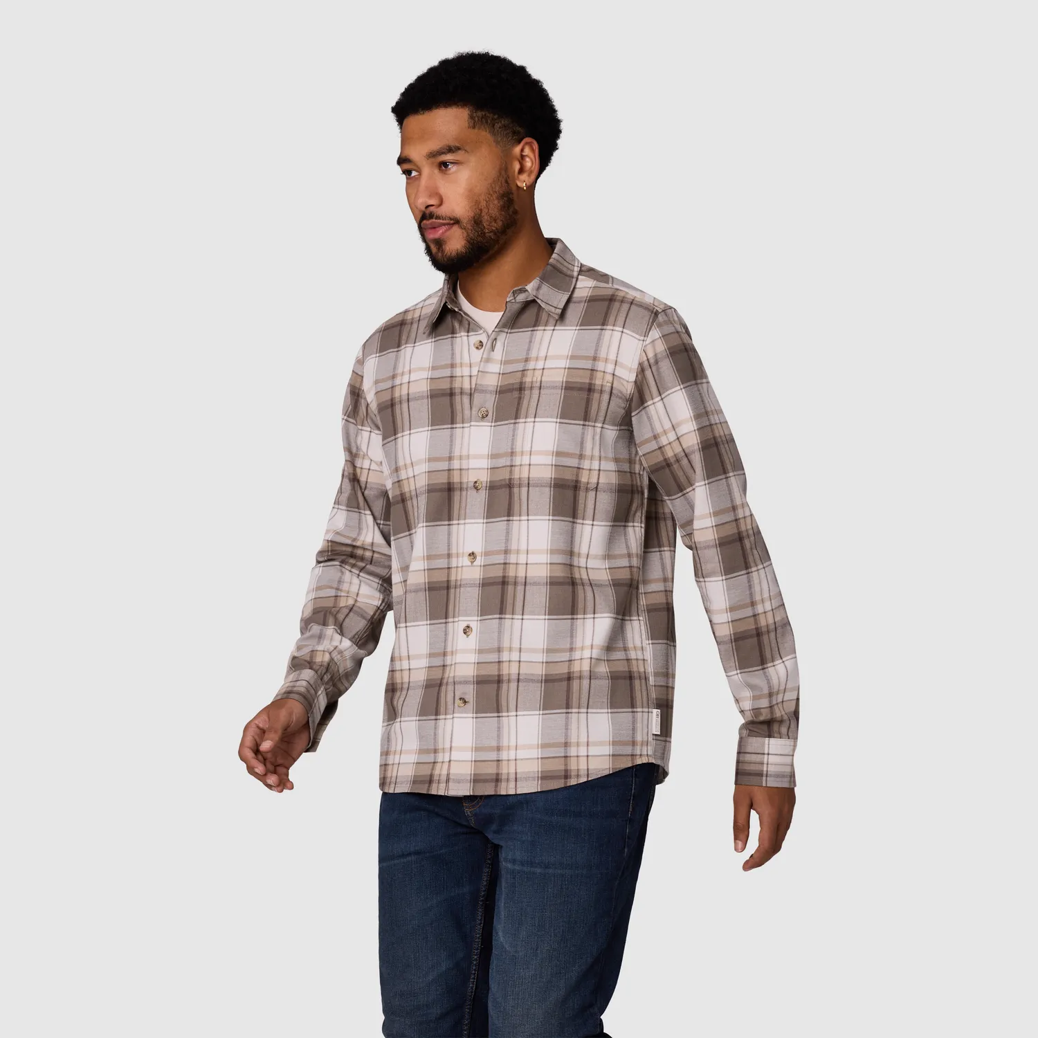 Outdoor Research Ravenna Flannel Shirt flanellskjorte Azurite Plaid UPF 40