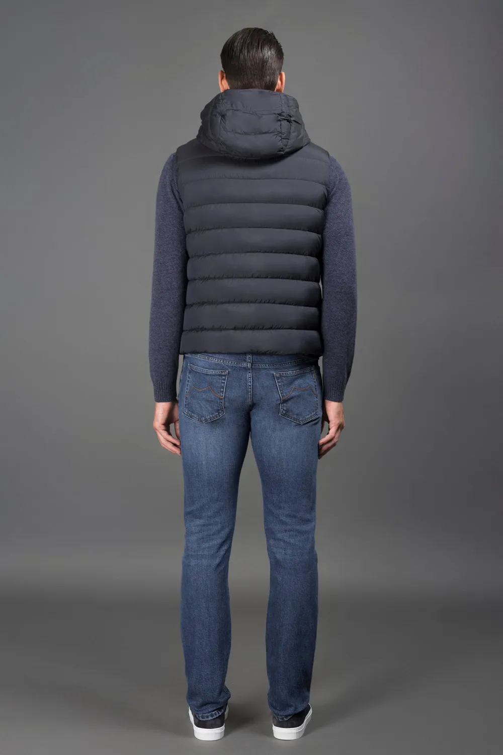 Moorer FEBO-S3C dunvest Dark Blu avtakbar hette