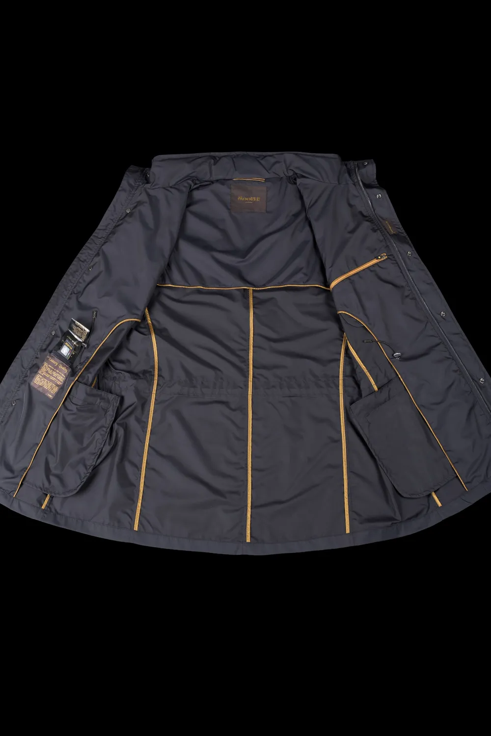 Moorer Manolo-KM fieldjakke Blu gabardin taffeta vannavvisende