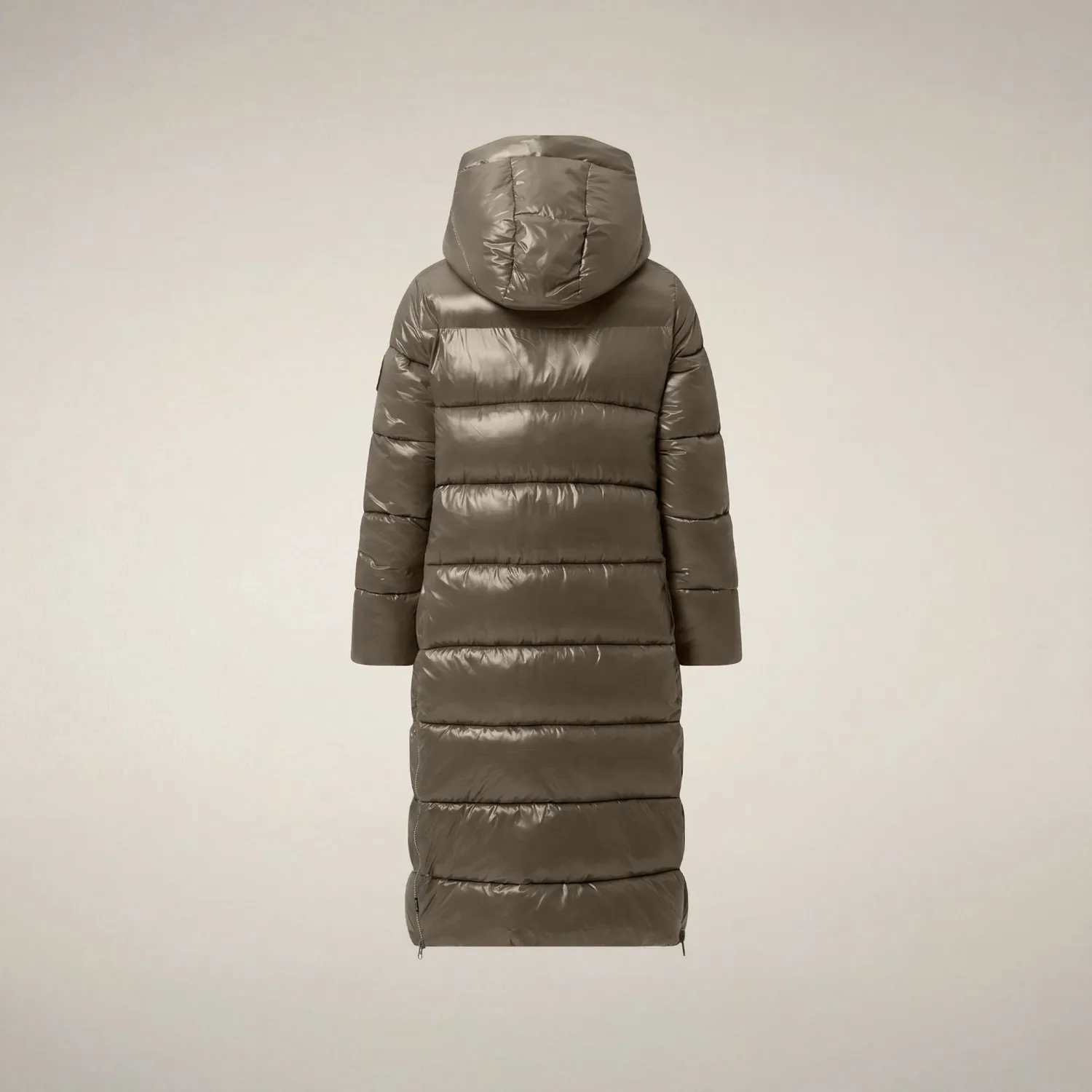 Save The Duck Saskia boblekåpe dame Gunmetal Grey lang