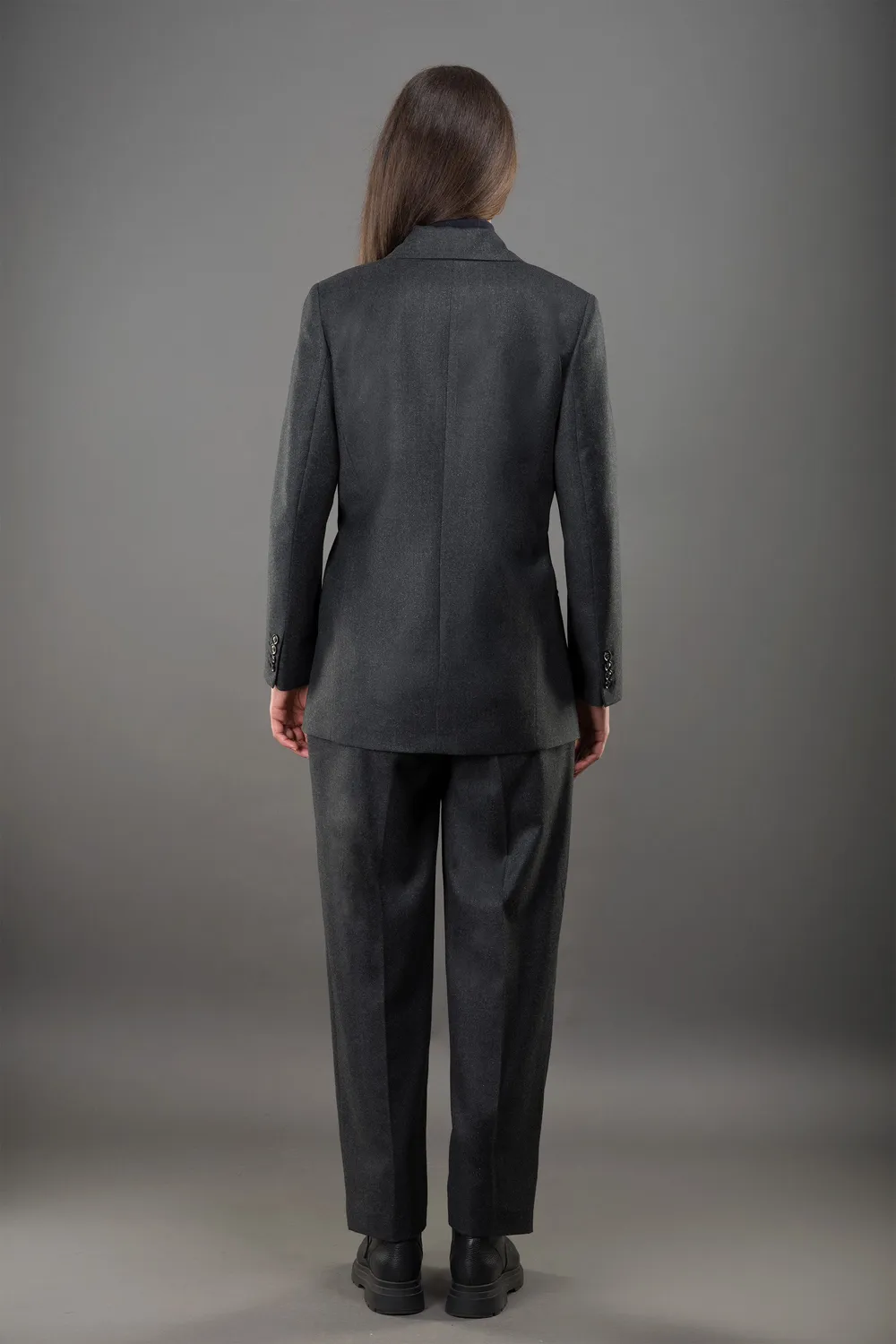 Mooer SAPHIRA-LXW dobbeltspent blazer dame antrasitt – ull