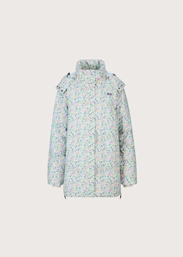 BRGN Snow Puffer dunjakke DAAE Flower Sand blomstret
