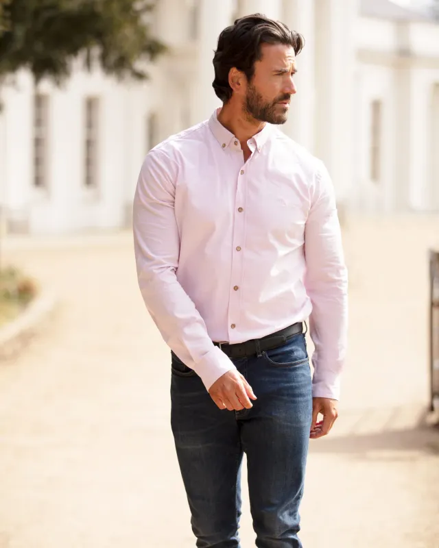 John Partridge Ridware Chambray Shirt skjorte Light Pink bomull